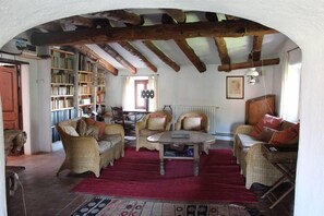 Fernseher, Kamin, Bücher