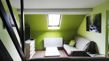 Family Duplex | Living area | Flat-screen TV, DVD player