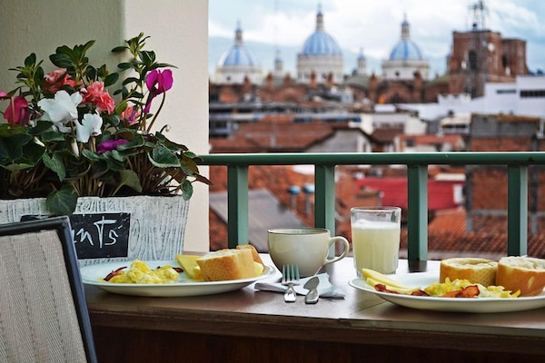 Enjoy a morning coffee or nightcap while admiring the stunning 'cathedral'!