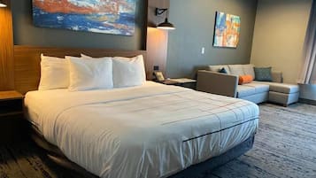 Pillowtop beds, desk, iron/ironing board, free WiFi