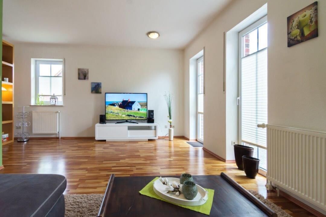 TV, DVD player, books