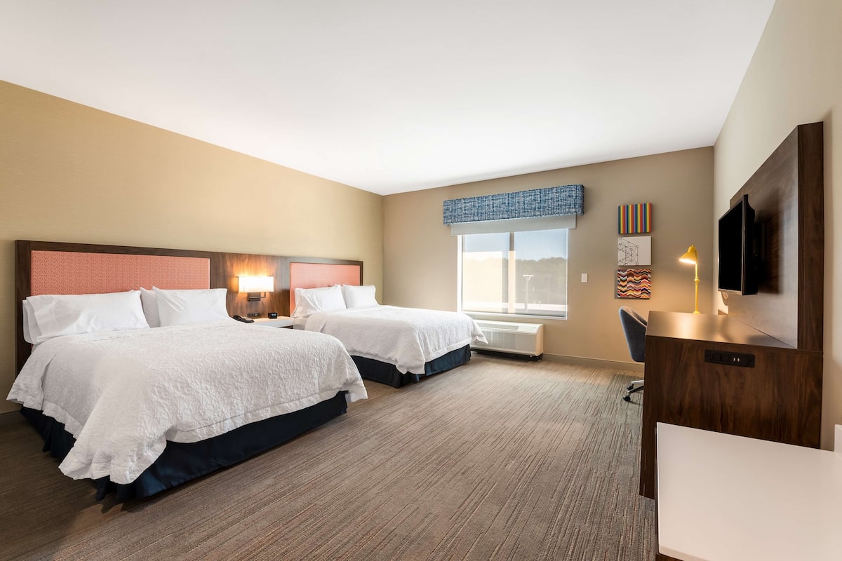 room, 2 queen beds, accessible, bathtub (mobility & hearing) | 1 bedroom, in-room safe, desk, blackout curtains