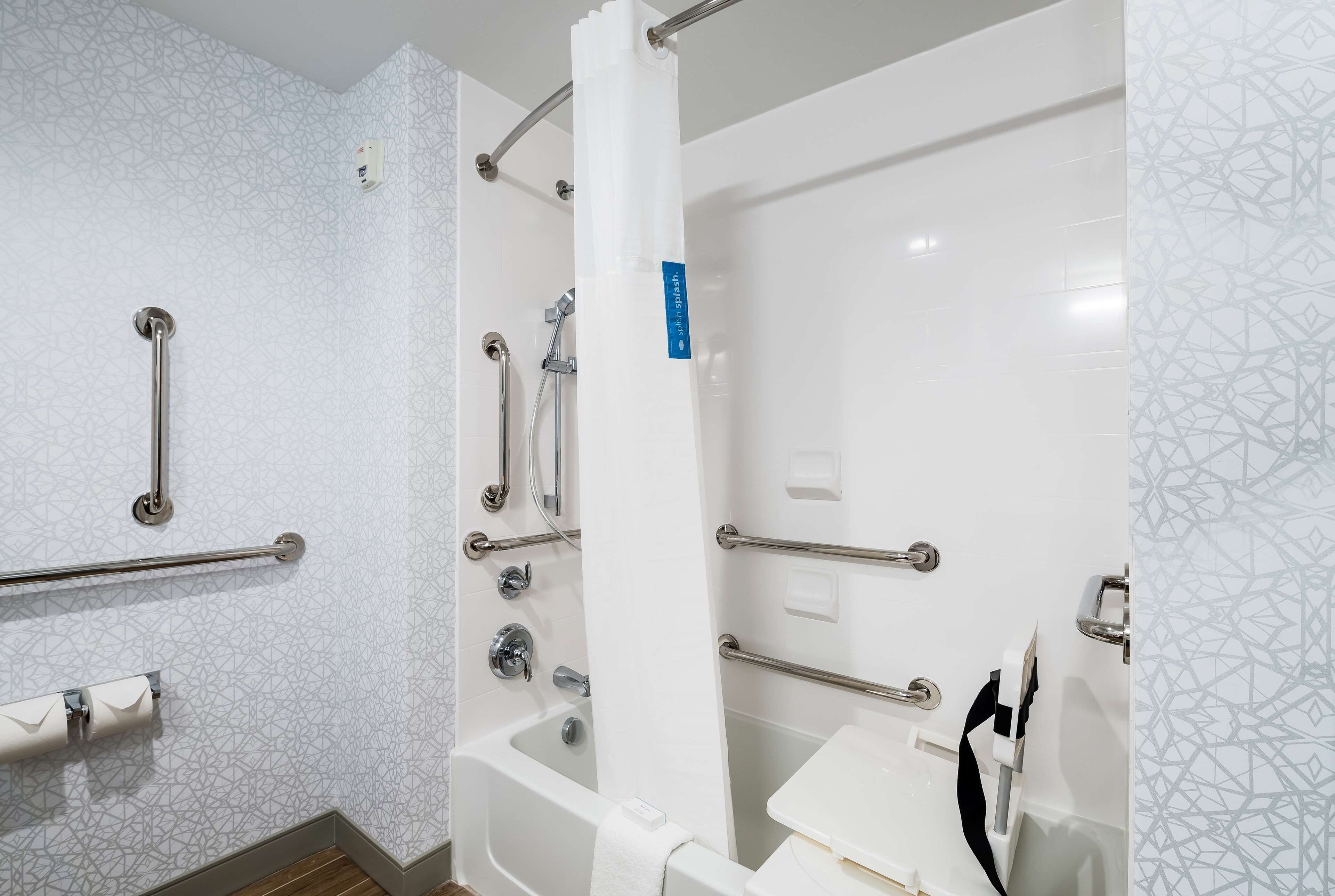 free toiletries, hair dryer, towels