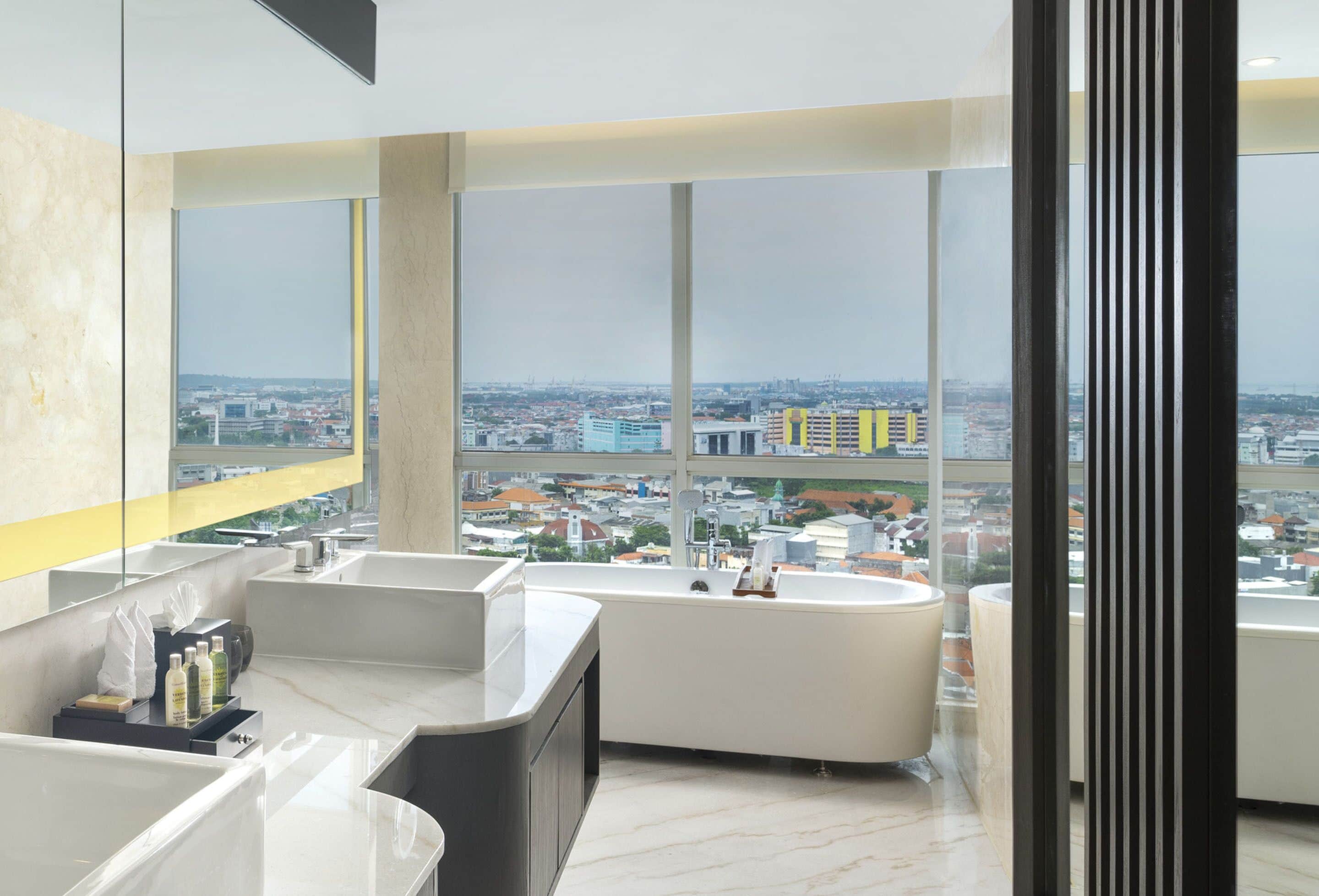 presidential suite, 1 king bed | bathroom | free toiletries, hair dryer, bathrobes, slippers