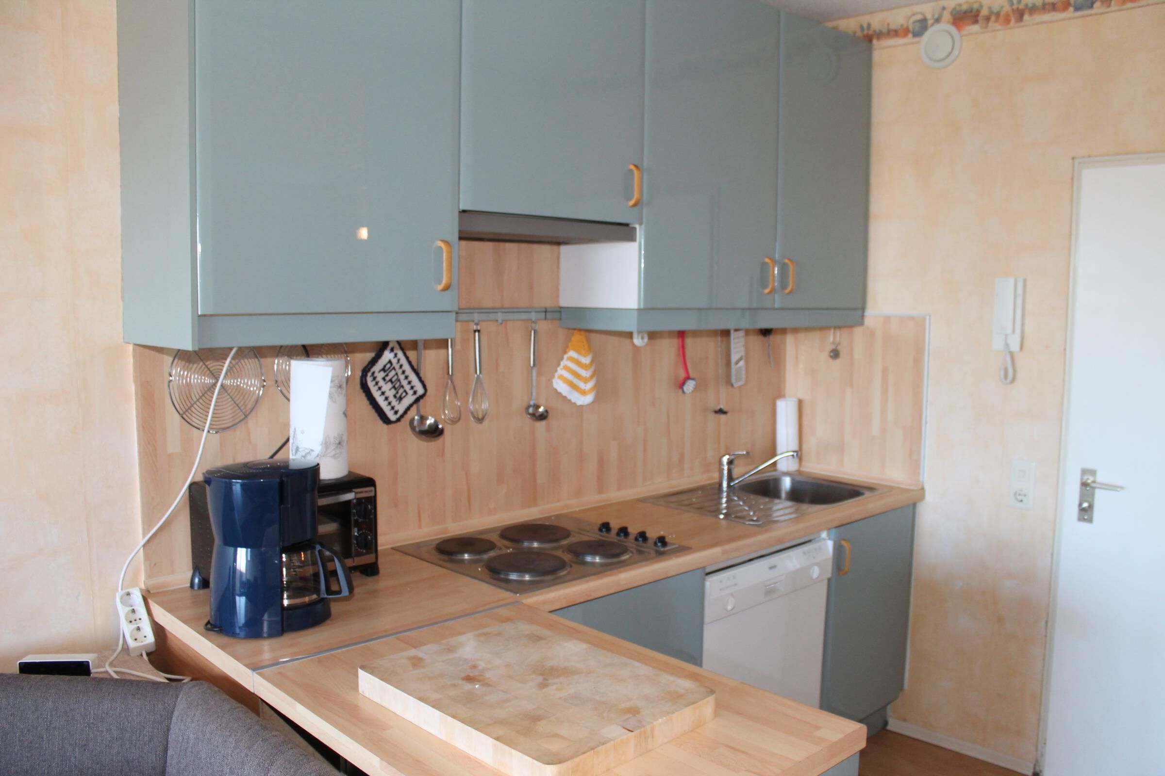 Kühlschrank, Mikrowelle, Herdplatte, Geschirrspüler