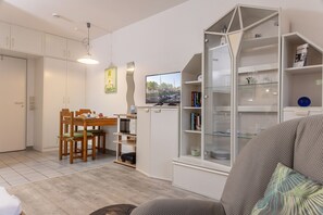 TV, DVD player, stereo