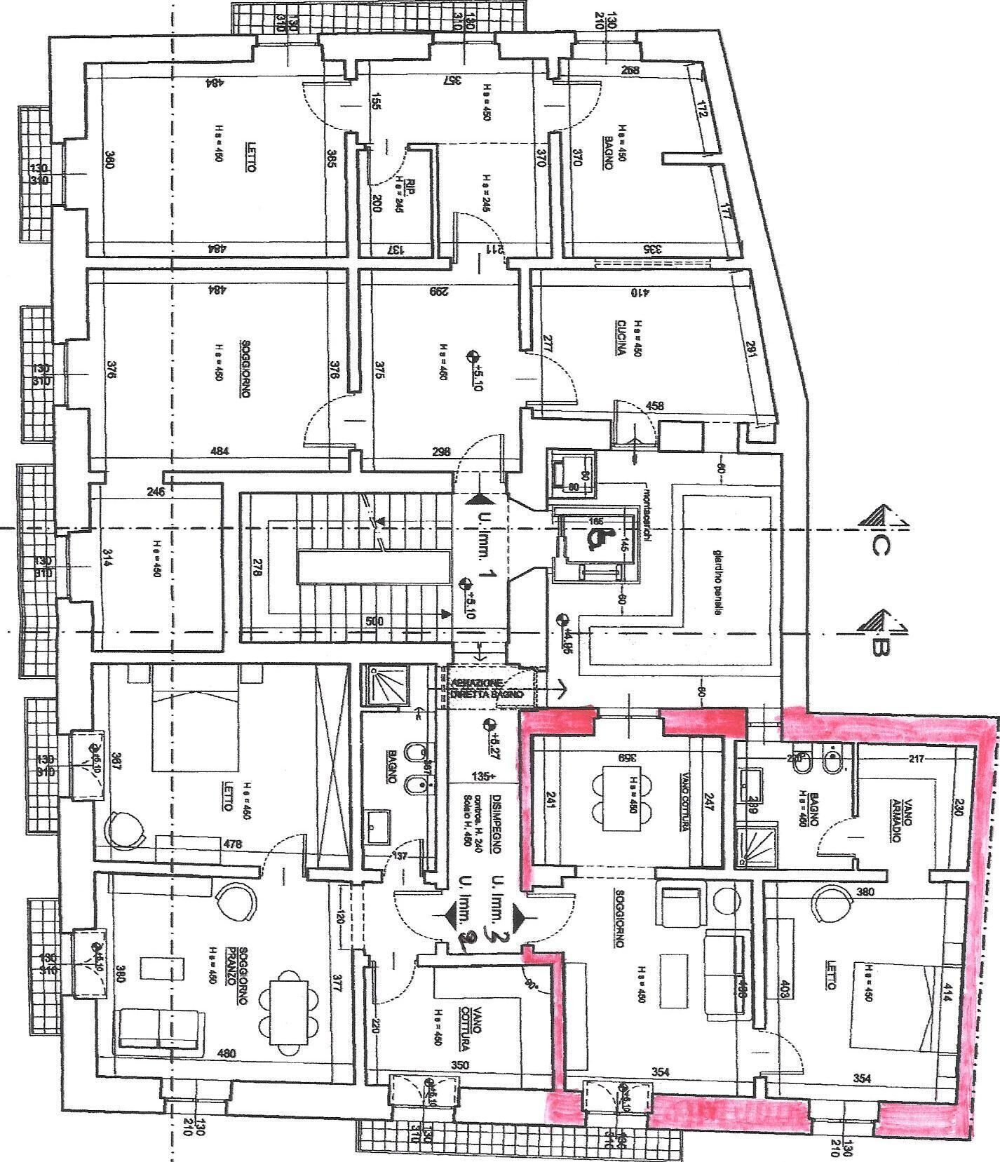 A detailed floor plan of a hotel with multiple rooms, including a dining area, kitchen, and a gym.