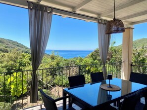 Outdoor dining - Villa at Peri - Two 5 beds with covered terrace SEAVIEW (Rio nell'Elba)