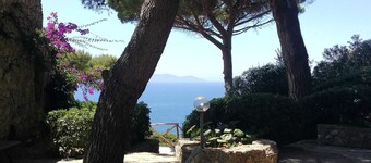 Apartment with 2 bedrooms, private garden, private access to the sea and swimming pool