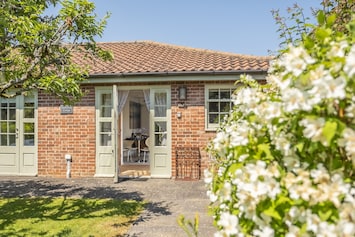 The beautiful front gardens at Apple Tree Cottage