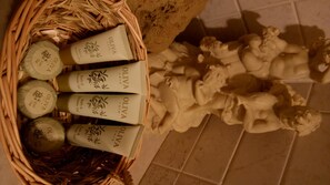 淋浴设施、吹风机、毛巾、肥皂