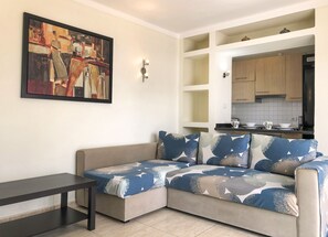 Télévision, lecteur de DVD, livres, chaîne hi-fi