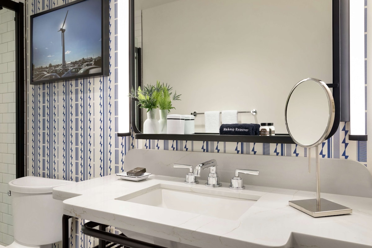 free toiletries, hair dryer, towels, soap