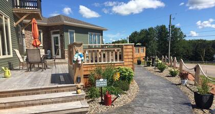 Serita’s Seaside Suite overlooking the Cardigan River.