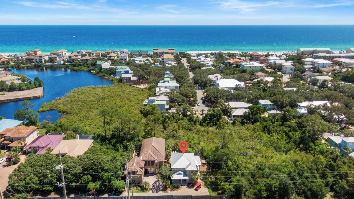 Photo 47 of Destin Sun: Secluded Home with Pool, Golf Cart, Walk to Beach