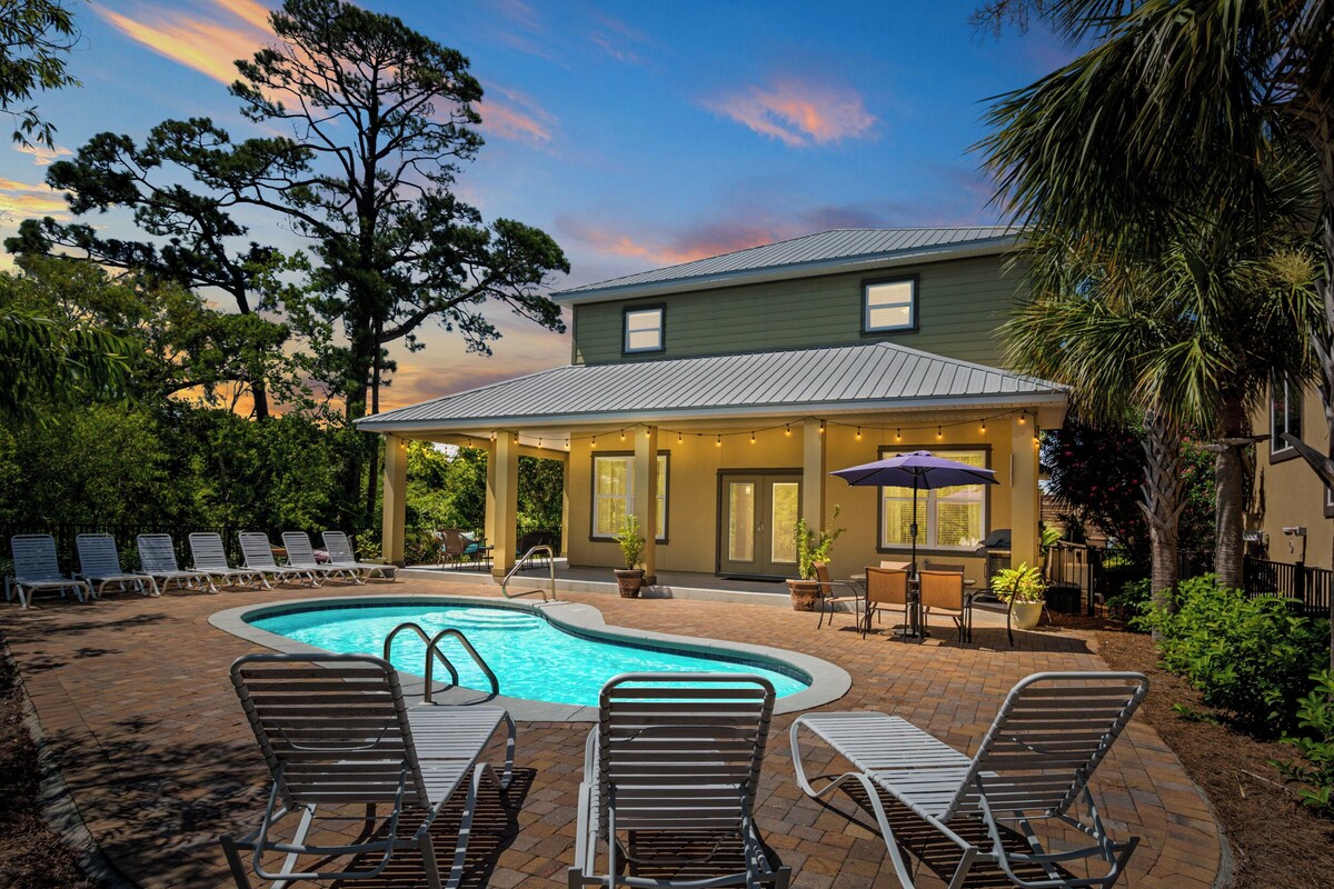 Photo 49 of Destin Sun: Secluded Home with Pool, Golf Cart, Walk to Beach