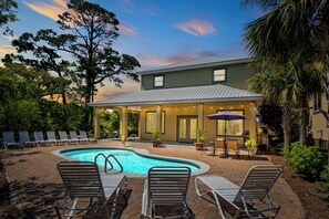 A heated pool