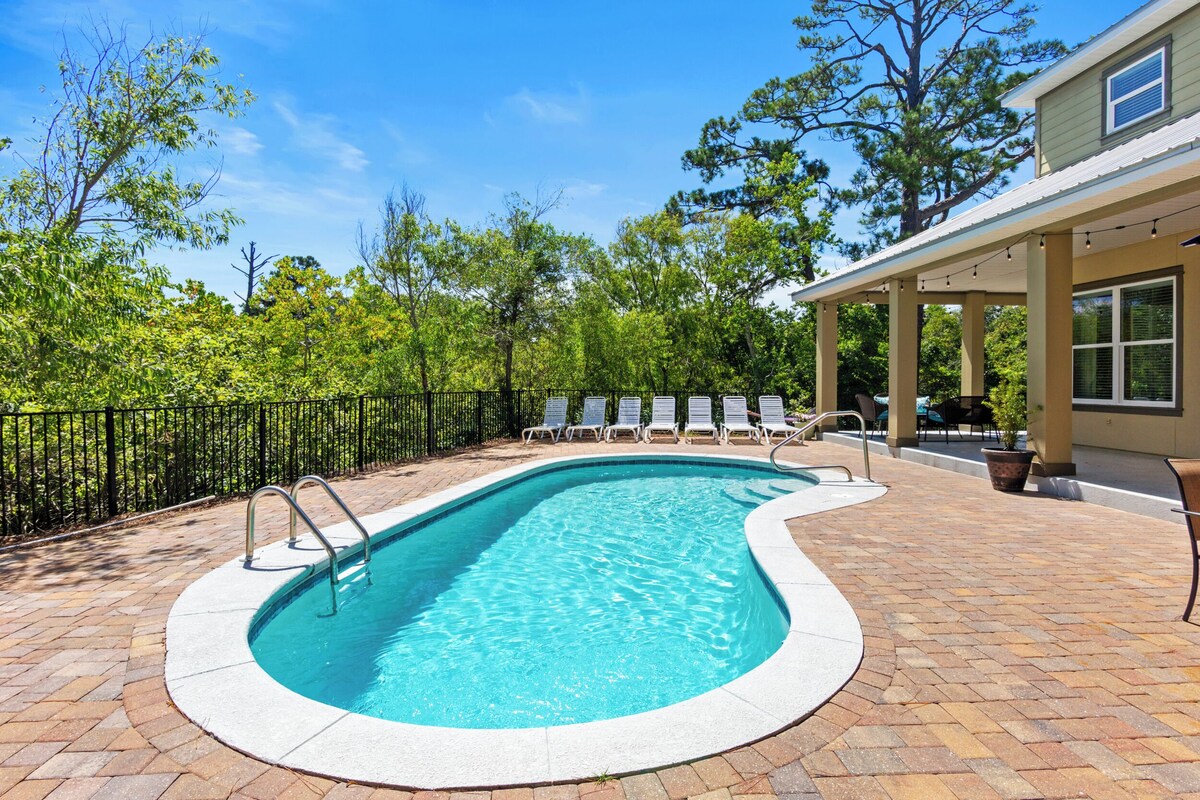 Photo 44 of Destin Sun: Secluded Home with Pool, Golf Cart, Walk to Beach