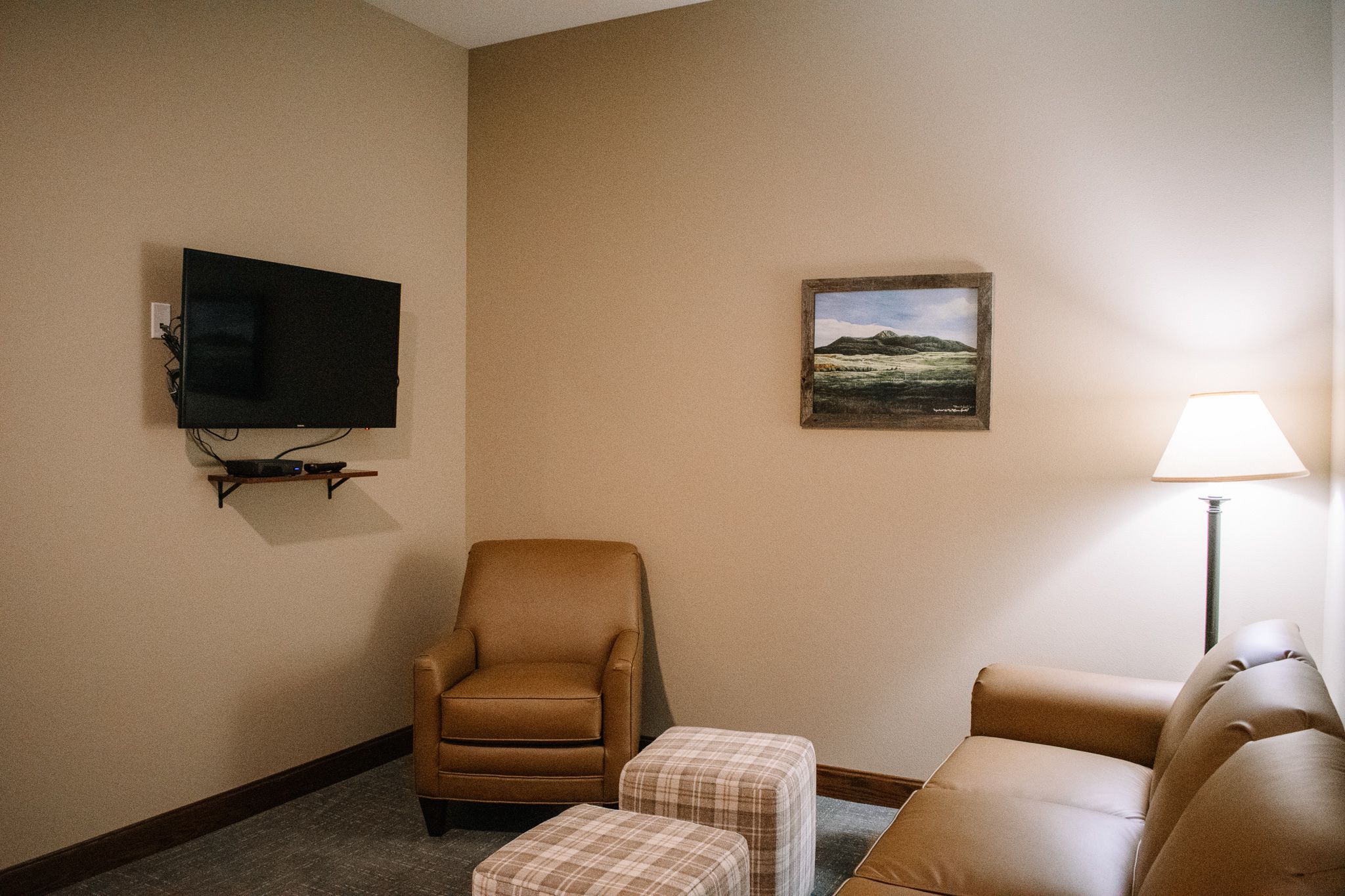 king suite with kitchenette | desk, laptop workspace, blackout curtains, iron/ironing board