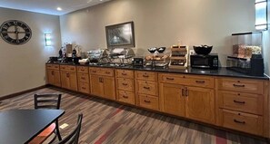 Free daily self-service breakfast