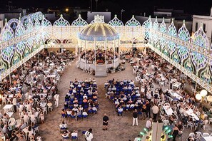 Outdoor banquet area