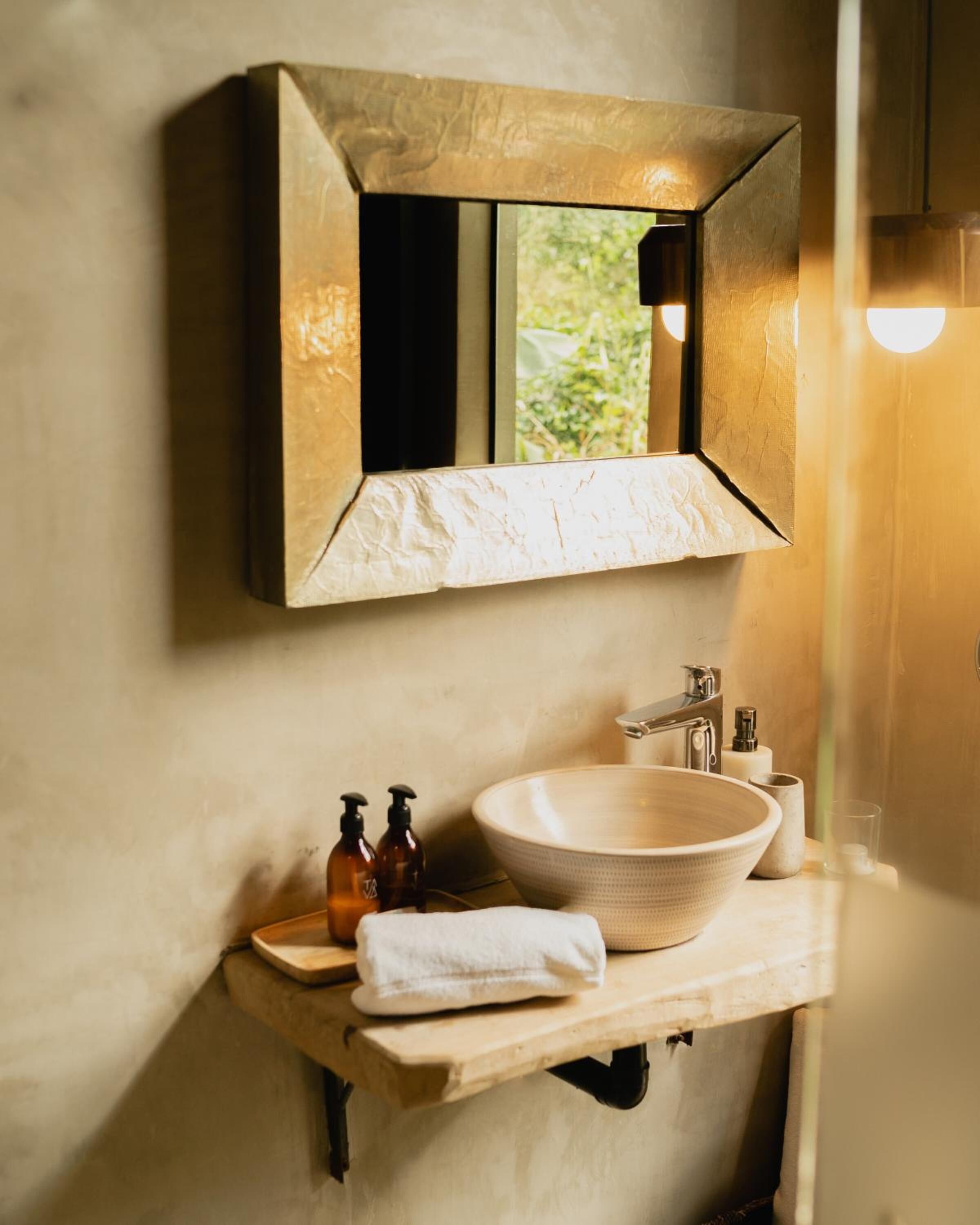 shower, rainfall showerhead, hair dryer, towels