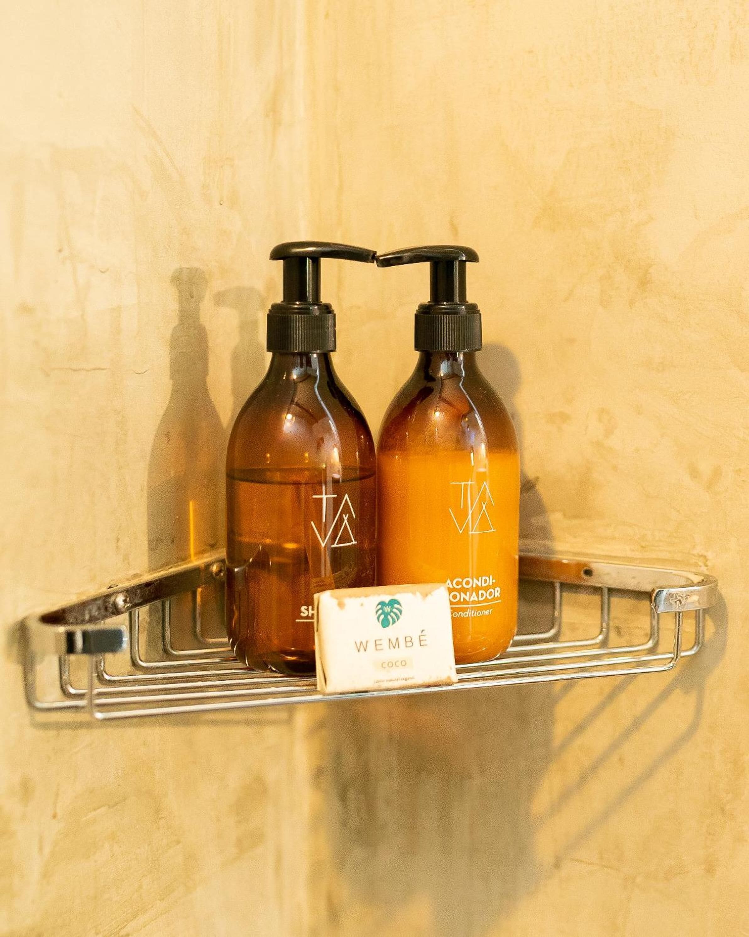 shower, rainfall showerhead, hair dryer, towels