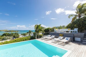 An infinity pool, a heated pool