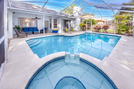 Pool. Palm Harbor Paradise | Spacious Home with Pool & Hot Tub