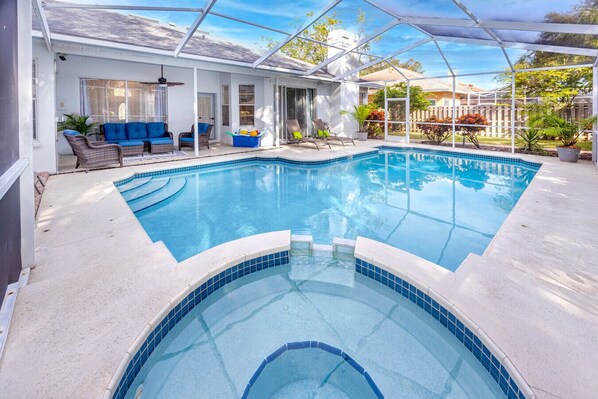 A heated pool - Palm Harbor Paradise | Spacious Home with Pool & Hot Tub (Palm Harbor)