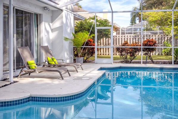 A heated pool