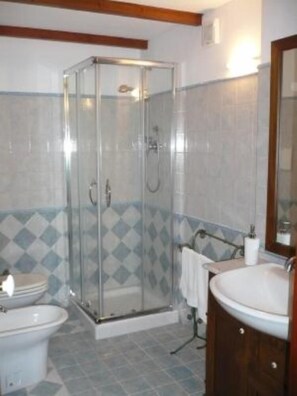 Dusche, Haartrockner, HandtĂŒcher
