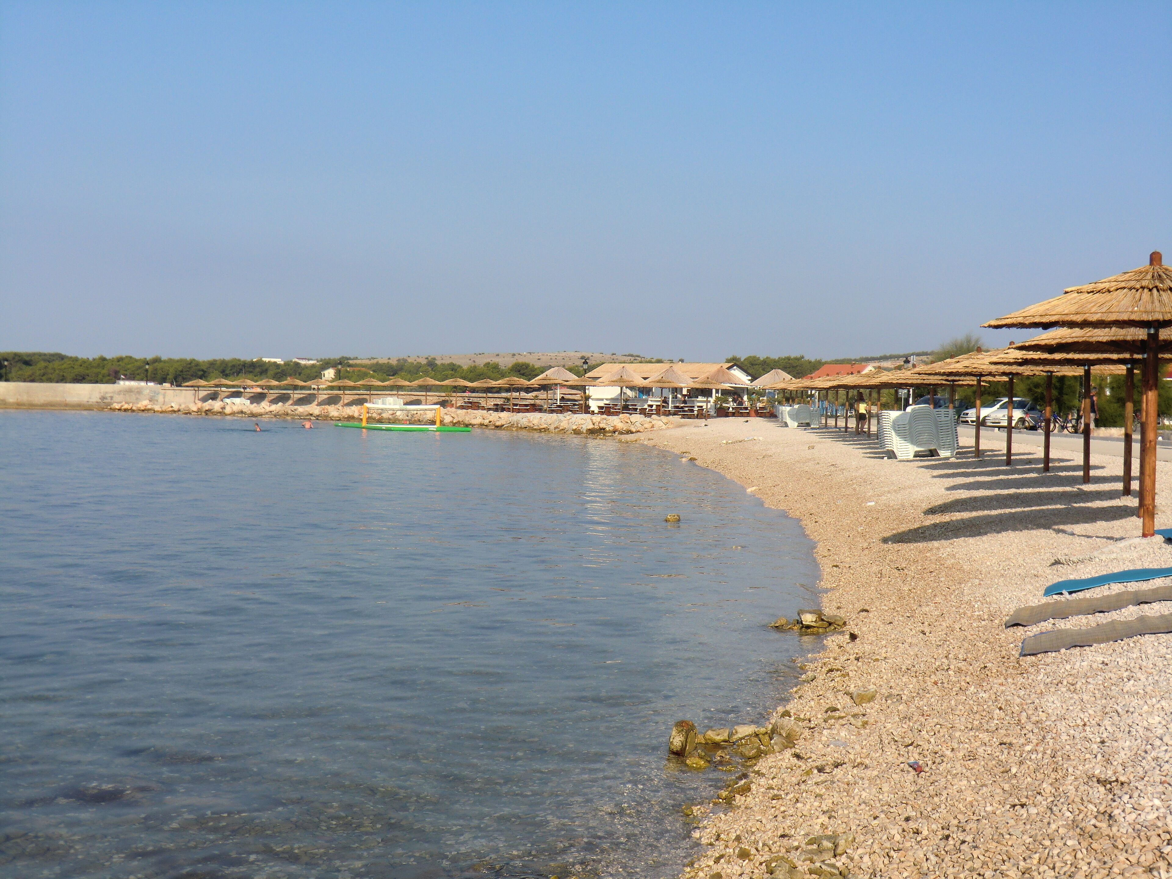 Beach nearby, sun loungers