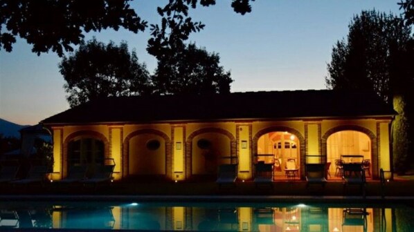 A heated pool