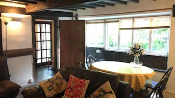 Televisión y chimenea