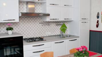 Fridge, oven, stovetop, dishwasher