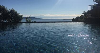 Villa piscine magnifique vue a 180 sur mer Ă 100m. 12 couchages 6 SDB