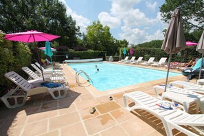 A heated pool
