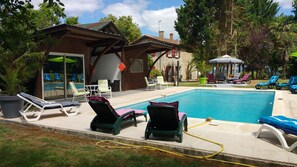 A heated pool