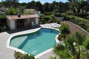 Outdoor pool - VILLA with swimming pool 1 to 14 pers near sea, 3 apartments (Saint-Raphaël)