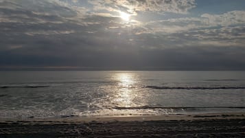 Plage à proximité, chaises longues