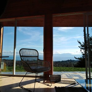 Interior - Lovely Cabin with panoramic view of the lake (pucon)