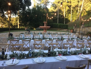 Espace banquet en plein air