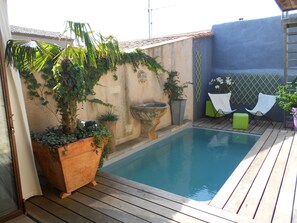 Piscine sur le toit, piscine chauffée