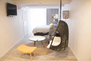 1 soverom, strykejern/-brett, wi-fi (inkludert) og sengetøy