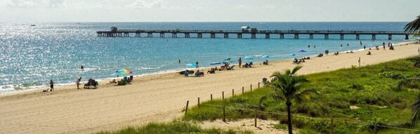 Beach nearby, sun loungers, beach towels