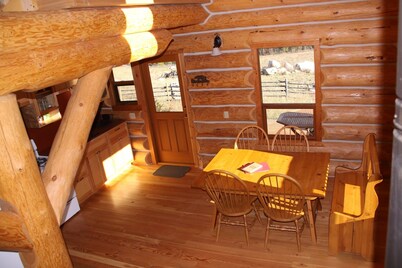Log Chalet with private lake in the wilderness area