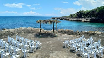 Outdoor banquet area