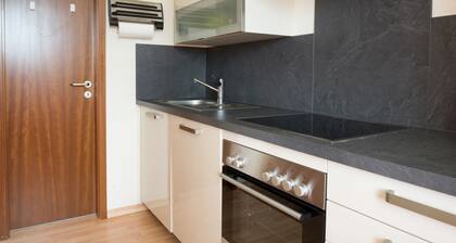 South facing balcony with distant views