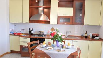 Fridge, oven, stovetop, dishwasher